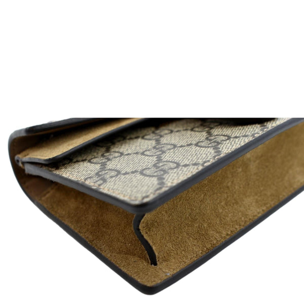 GUCCI Dionysus Super Mini GG Supreme Canvas Crossbody Bag Taupe 476432