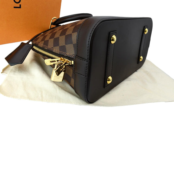 LOUIS VUITTON Alma PM Damier Ebene Satchel Bag Brown