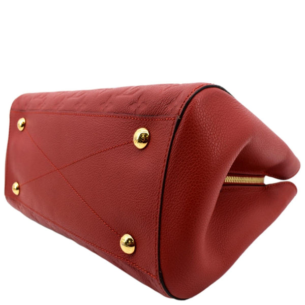 LOUIS VUITTON Montaigne MM Monogram Empreinte Shoulder Bag Red