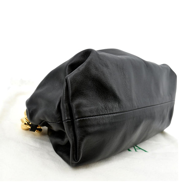 BOTTEGA VENETA Chain Pouch Leather Shoulder Bag Black