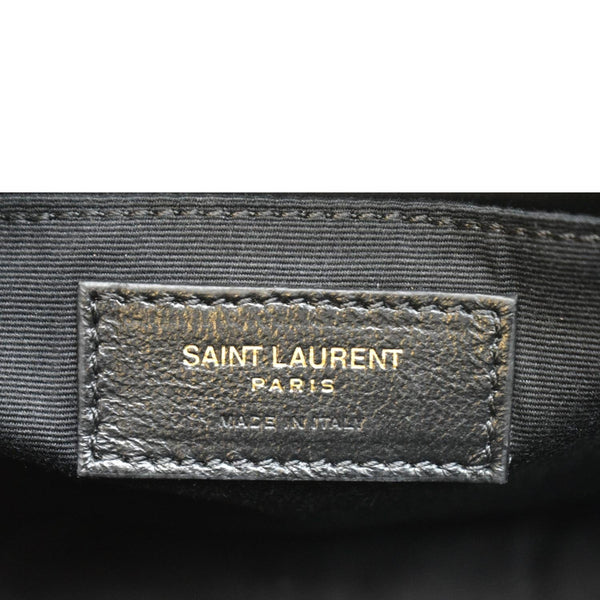 YVES SAINT LAURENT Lou Chevron Leather Camera Crossbody Bag Black