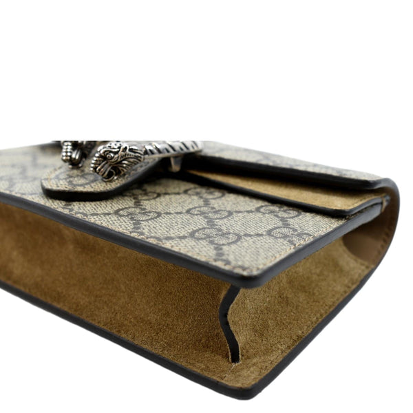 GUCCI Dionysus Super Mini GG Supreme Canvas Crossbody Bag Taupe 476432