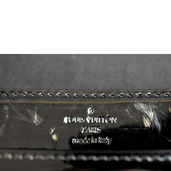 LOUIS VUITTON Louise Patent Leather Long Wallet Black