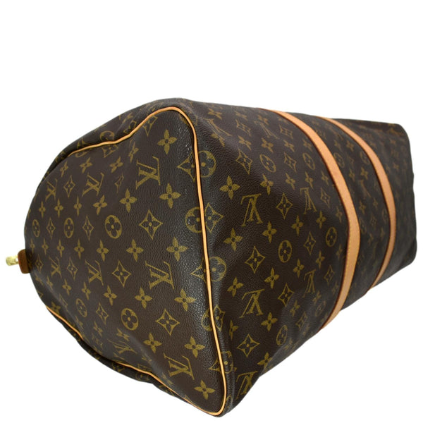 LOUIS VUITTON Keepall 55 Monogram Canvas Travel Bag Brown