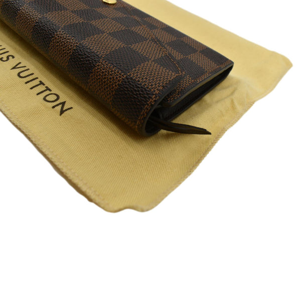 LOUIS VUITTON Josephine Damier Ebene Wallet Brown