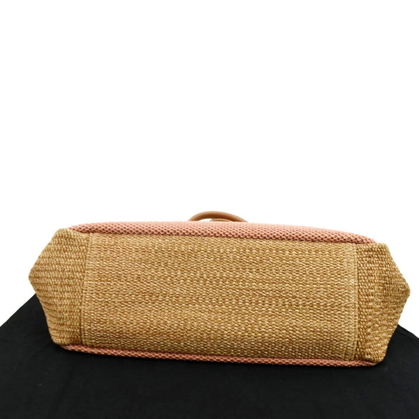 CHANEL Deauville Large Raffia Shopping Tote Bag Pink