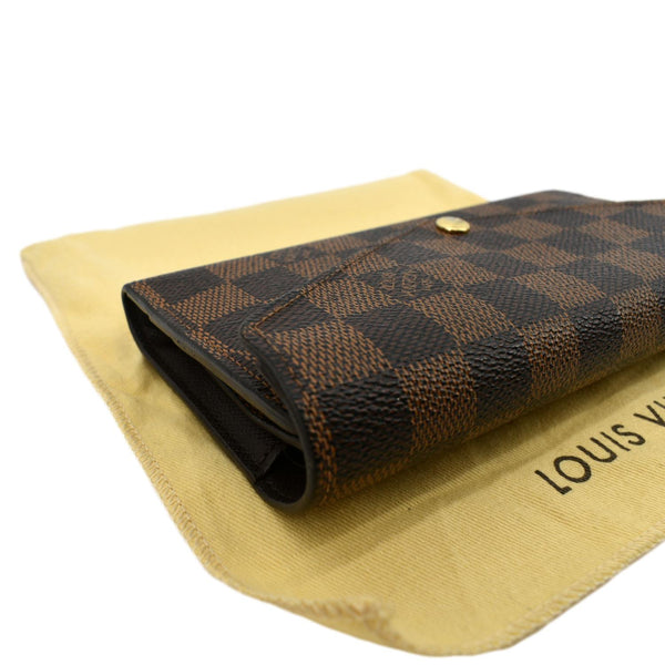 LOUIS VUITTON Josephine Damier Ebene Wallet Brown