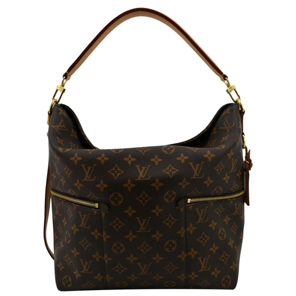 LOUIS VUITTON Melie Monogram Canvas Hobo Bag Brown