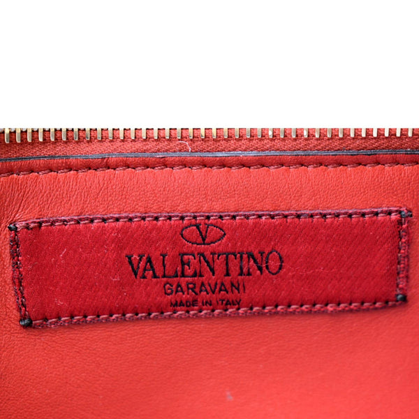 VALENTINO Rockstud Denim Crossbody Satchel Bag Blue