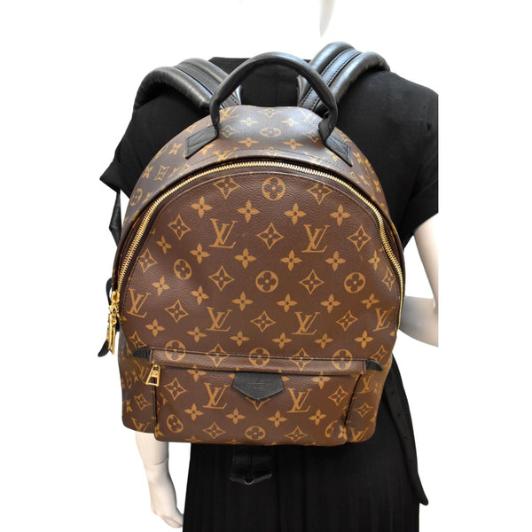 LOUIS VUITTON Palm Springs MM Monogram Canvas Backpack Brown