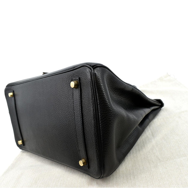 HERMES Birkin 35 Clemence Leather Tote Bag Black