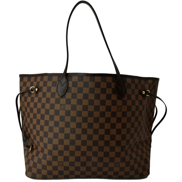 LOUIS VUITTON Neverfull GM Damier Ebene Tote Bag Brown