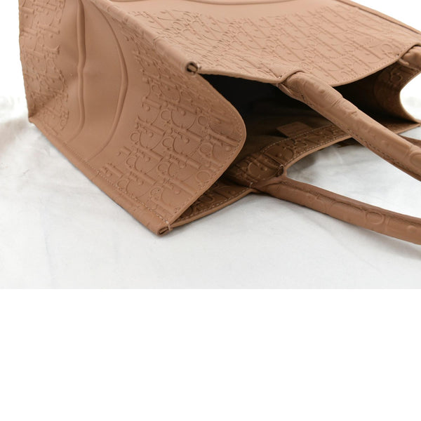 Christian Dior Book Oblique Embossed Calfskin Tote Bag - Right Side