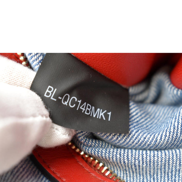 VALENTINO Rockstud Denim Crossbody Satchel Bag Blue