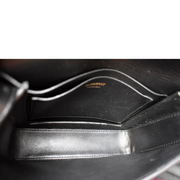 BURBERRY Grace Leopard Print Leather Shoulder Bag Multicolor