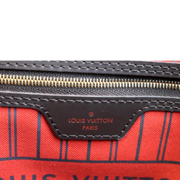 LOUIS VUITTON Neverfull GM Damier Ebene Tote Shoulder Bag Brown