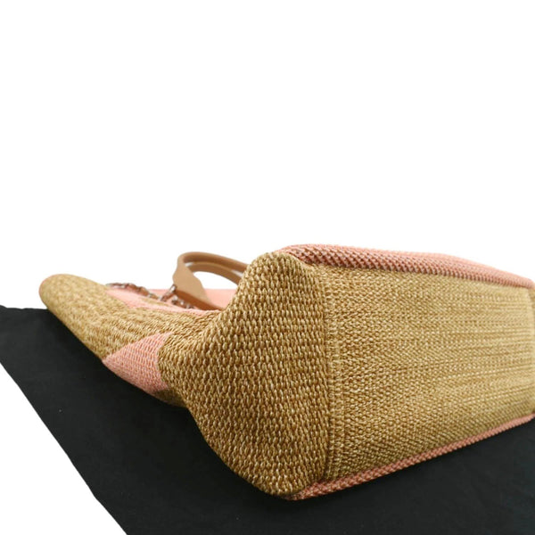 CHANEL Deauville Large Raffia Shopping Tote Bag Pink