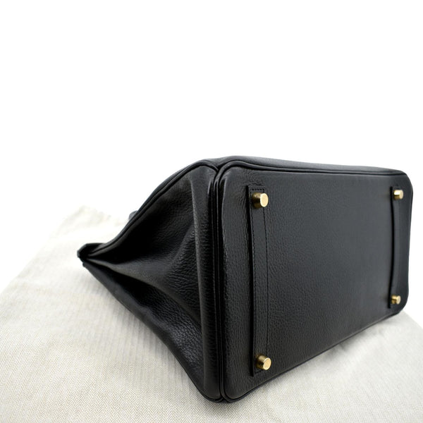 HERMES Birkin 35 Clemence Leather Tote Bag Black