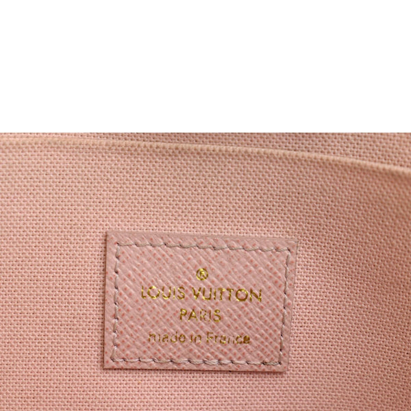 LOUIS VUITTON Pochette Felicie Owl Monogram Chain Crossbody Bag Brown