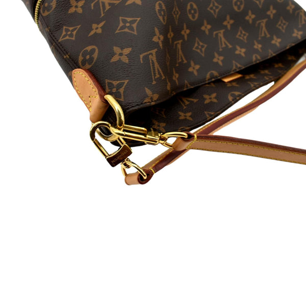 LOUIS VUITTON Melie Monogram Canvas Hobo Bag Brown
