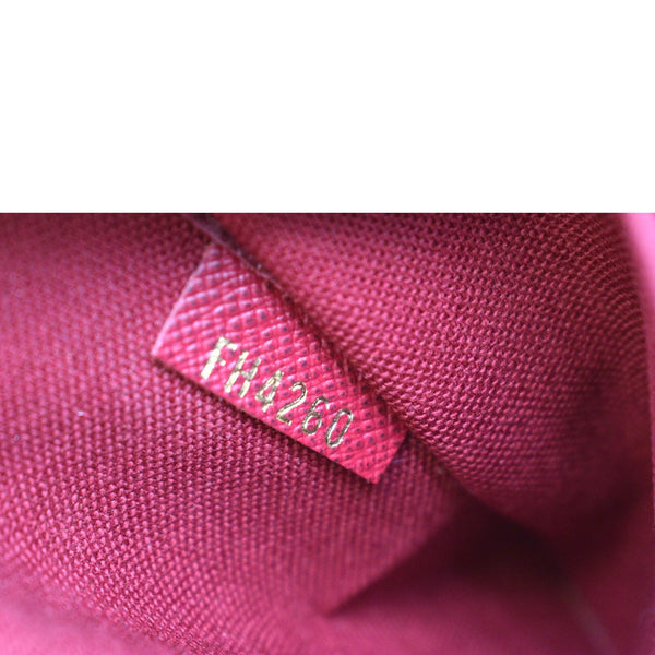 LOUIS VUITTON Felicie Monogram Canvas Pochette Crossbody Bag Brown