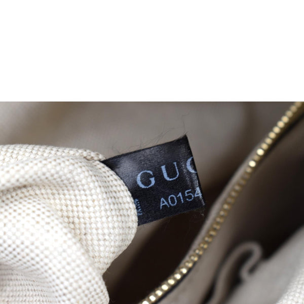 Gucci GG Guccissima Leather Hobo Bag Ivory - Tag