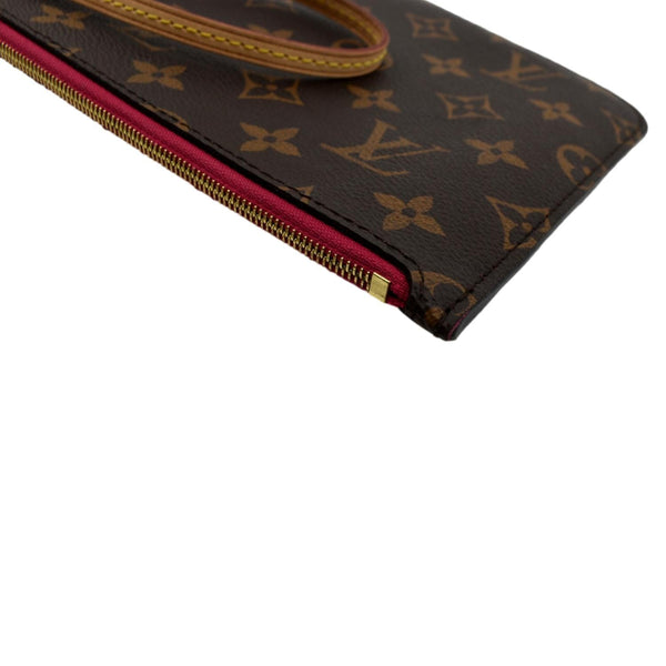 Louis Vuitton Neverfull Monogram Canvas Pochette Wristlet - Left Side