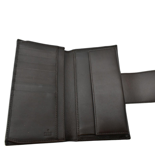 GUCCI Monogram Ladies Web GG Canvas Continental Wallet Beige 181668