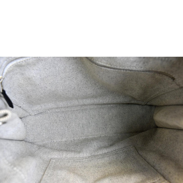 Hermes Garden Party Toile Leather Tote Bag Black/Beige - Inside