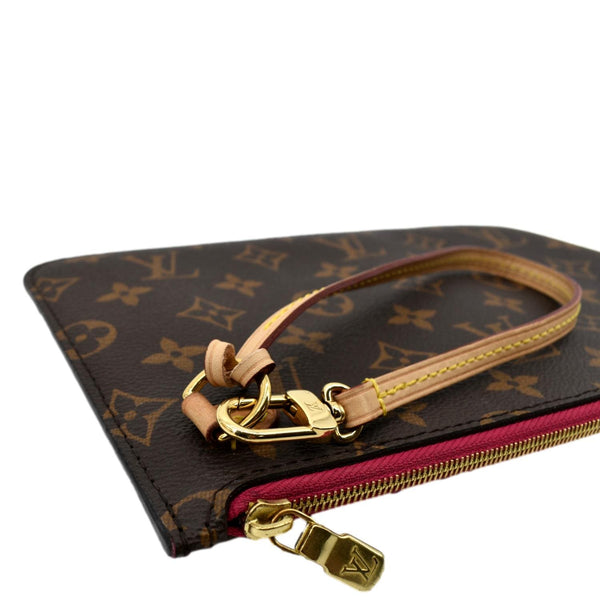 Louis Vuitton Neverfull Monogram Canvas Pochette Wristlet - Right Side
