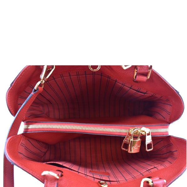 LOUIS VUITTON Montaigne MM Monogram Empreinte Shoulder Bag Red
