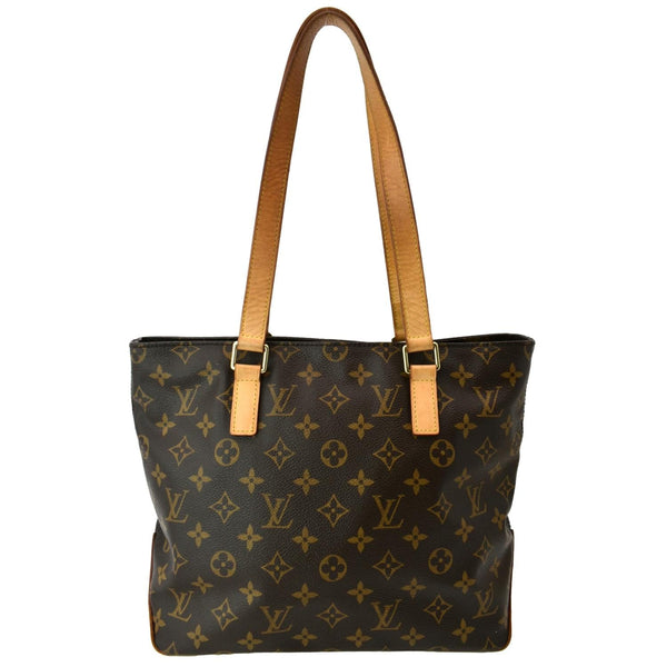 LOUIS VUITTON Cabas Piano Monogram Canvas Shoulder Bag Brown