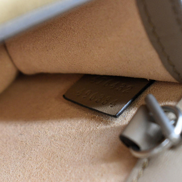 GUCCI Dionysus Super Mini GG Supreme Canvas Crossbody Bag Taupe 476432