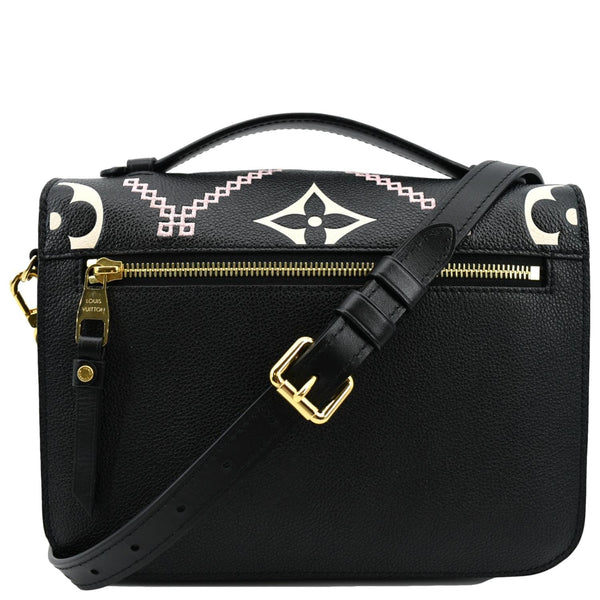 LOUIS VUITTON Metis Pochette Embroidery Leather Crossbody Bag Black - New Year Deals