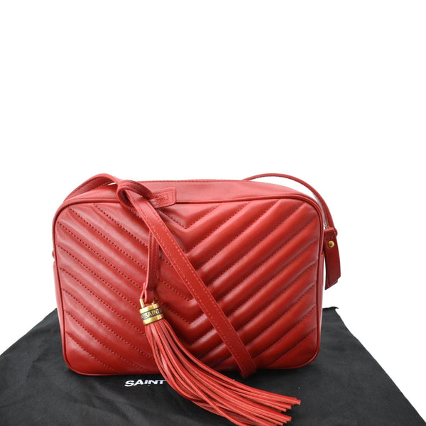 Yves Saint Laurent Lou Chevron Camera Crossbody Bag