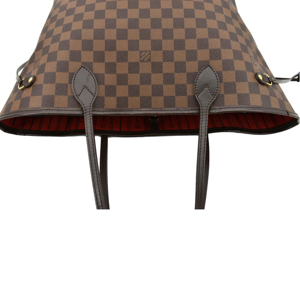 LOUIS VUITTON Neverfull MM Damier Ebene Tote Bag Brown