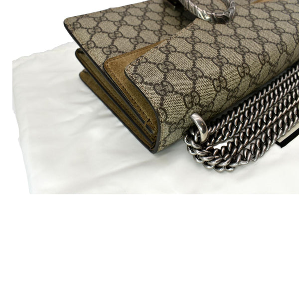 GUCCI Dionysus Small GG Supreme Canvas Shoulder Bag Beige 400249