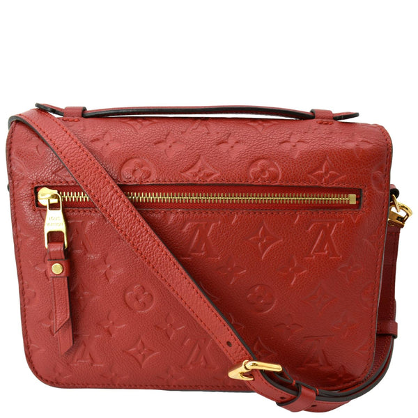 LOUIS VUITTON Metis Pochette Empreinte Leather Crossbody Bag Red