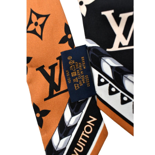 LOUIS VUITTON Crafty Bicolor Silk Scarf Bandeau