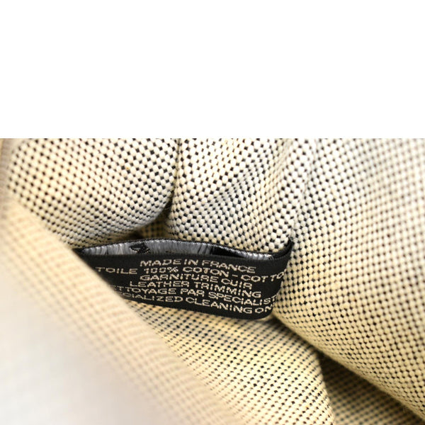 Hermes Garden Party Toile Leather Tote Bag Black/Beige - Made in France