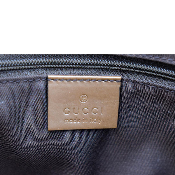 Gucci GG Canvas Leather 2-Way Tote Shoulder Bag Beige - Made In Italy