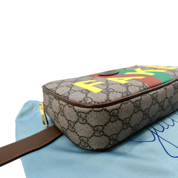Gucci Fake/Not GG Supreme Canvas Belt Bag in Beige - Bottom Left