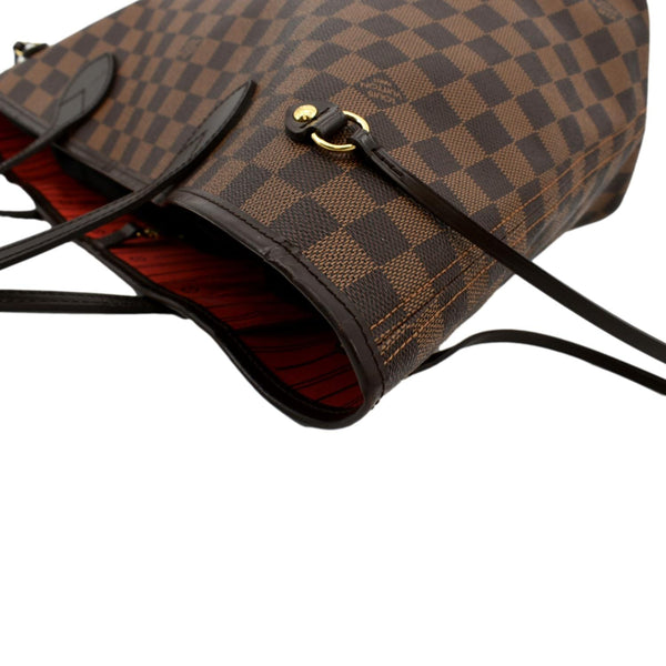 LOUIS VUITTON Neverfull MM Damier Ebene Tote Bag Brown