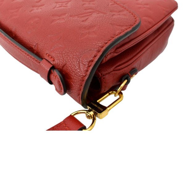 LOUIS VUITTON Metis Pochette Empreinte Leather Crossbody Bag Red