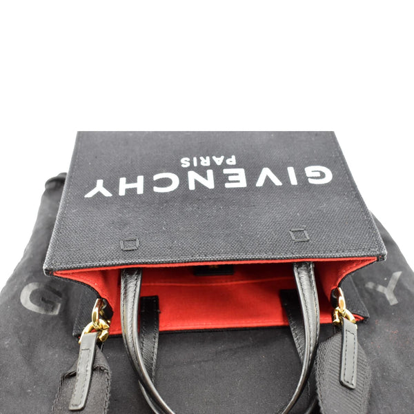 Givenchy Mini G Canvas Shopping Tote Bag in Black - Top