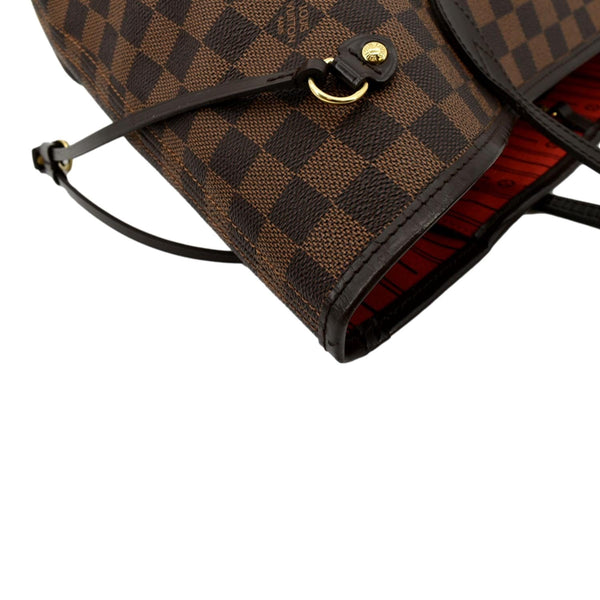 LOUIS VUITTON Neverfull MM Damier Ebene Tote Bag Brown
