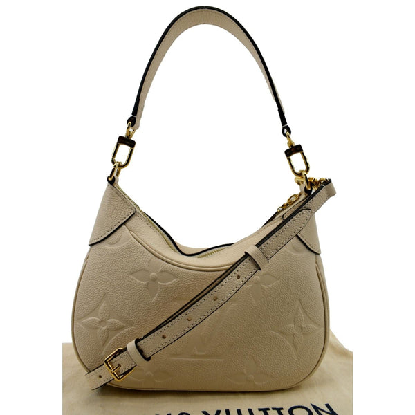 LOUIS VUITTON Bagatelle Monogram Empreinte Shoulder Bag Creme