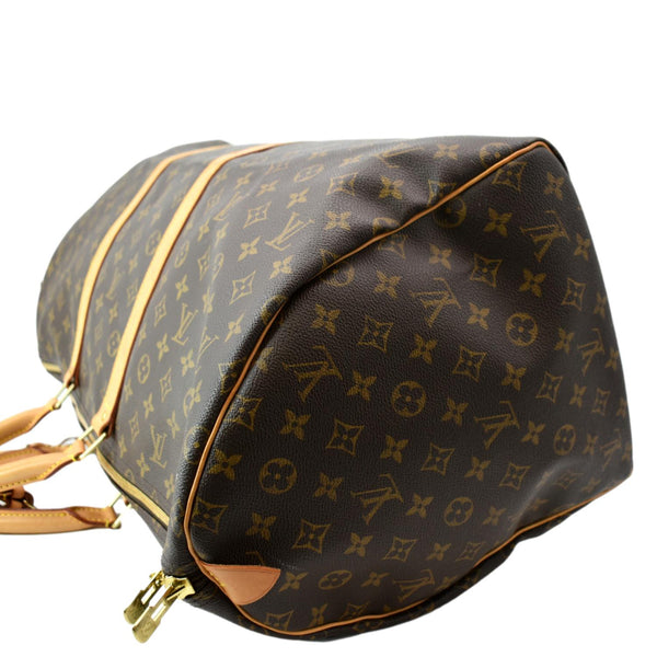 LOUIS VUITTON Keepall 55 Monogram Canvas Travel Bag Brown