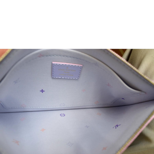 LOUIS VUITTON Neverfull Monogram Canvas Pochette Wristlet Pouch Sunrise Pastel