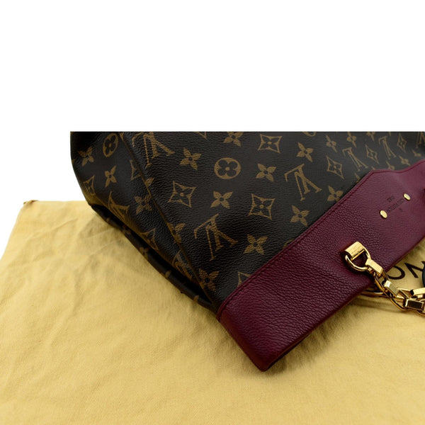 LOUIS VUITTON Pallas Shopper Chain Monogram Canvas Shoulder Bag Brown
